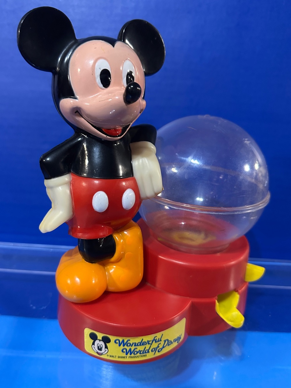 Mickey Mouse 1986 Wonderful World Of Disney Gumball Dispenser Toy